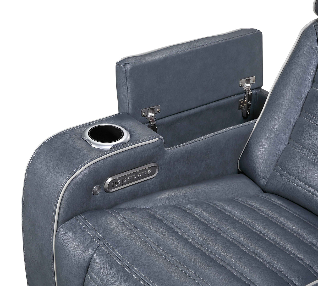 Cyber Blue Power Reclining Living Room Set by Homelegance at Eve Furniture