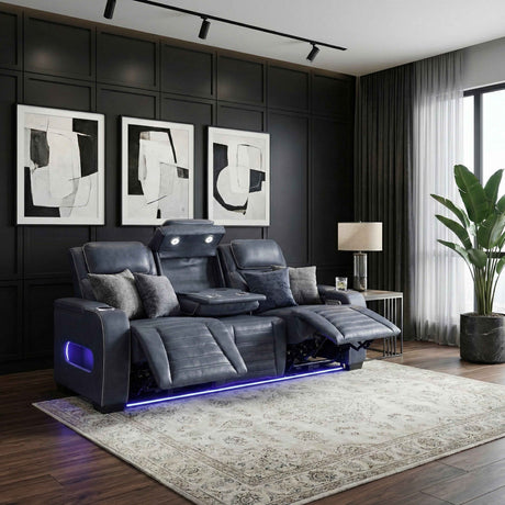 Cyber Blue Power Reclining Living Room Set by Homelegance at Eve Furniture