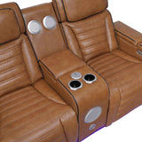 Cyber Brown 3-Piece Power Reclining Living Room Set by Homelegance at Eve Furniture