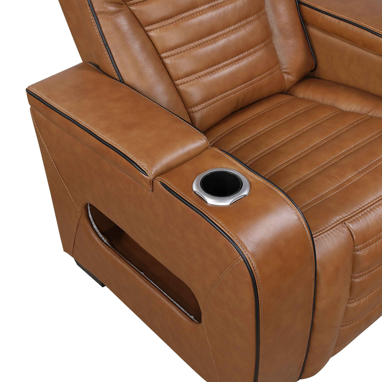 Cyber Brown Power Reclining Chair with Power Headrest by Homelegance at Eve Furniture
