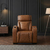 Cyber Brown Power Reclining Chair with Power Headrest by Homelegance at Eve Furniture