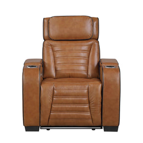 Cyber Brown Power Reclining Chair with Power Headrest by Homelegance at Eve Furniture