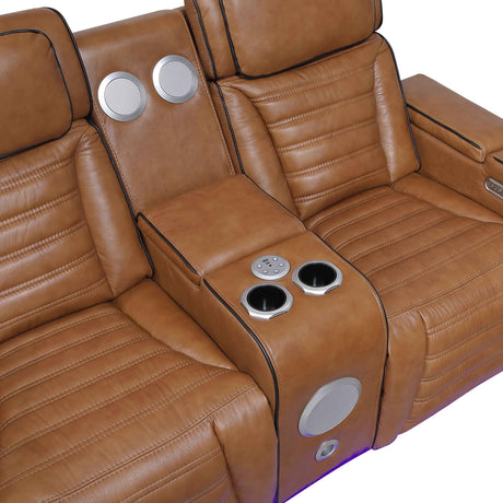 Cyber Brown Power Reclining Living Room Set by Homelegance at Eve Furniture