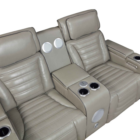 Cyber Gray 3-Piece Power Reclining Living Room Set by Homelegance at Eve Furniture