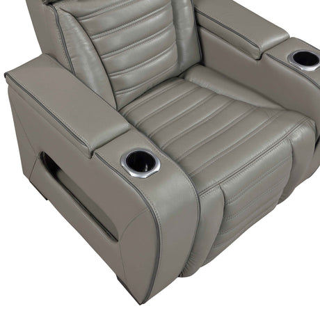 Cyber Gray 3-Piece Power Reclining Living Room Set by Homelegance at Eve Furniture