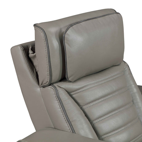 Cyber Gray Power Double Reclining Loveseat with Center Console by Homelegance at Eve Furniture