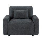 Cyber Gray Power Double Reclining Loveseat with Center Console by Homelegance at Eve Furniture