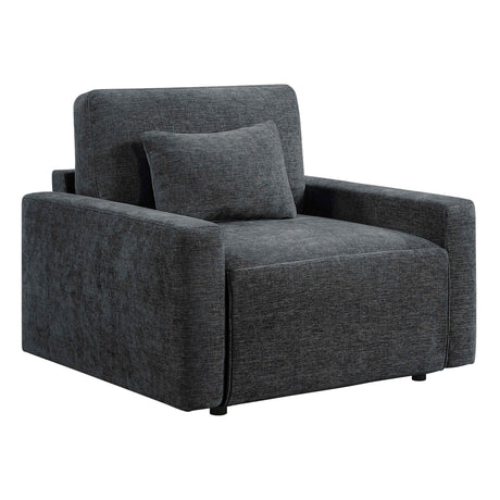 Cyber Gray Power Double Reclining Loveseat with Center Console by Homelegance at Eve Furniture