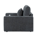 Cyber Gray Power Double Reclining Loveseat with Center Console by Homelegance at Eve Furniture