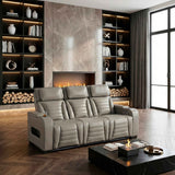 Cyber Gray Power Double Reclining Sofa with Center Drop-Down by Homelegance at Eve Furniture