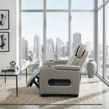 Cyber Gray Power Reclining Chair with Power Headrest by Homelegance at Eve Furniture