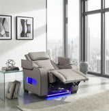 Cyber Gray Power Reclining Chair with Power Headrest by Homelegance at Eve Furniture