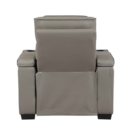 Cyber Gray Power Reclining Chair with Power Headrest by Homelegance at Eve Furniture