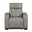 Cyber Gray Power Reclining Chair with Power Headrest by Homelegance at Eve Furniture