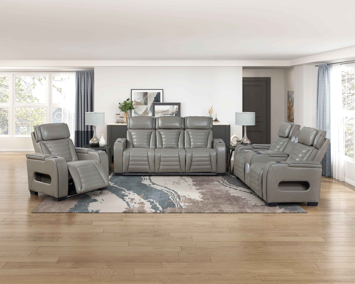 Cyber Gray Power Reclining Living Room Set by Homelegance at Eve Furniture