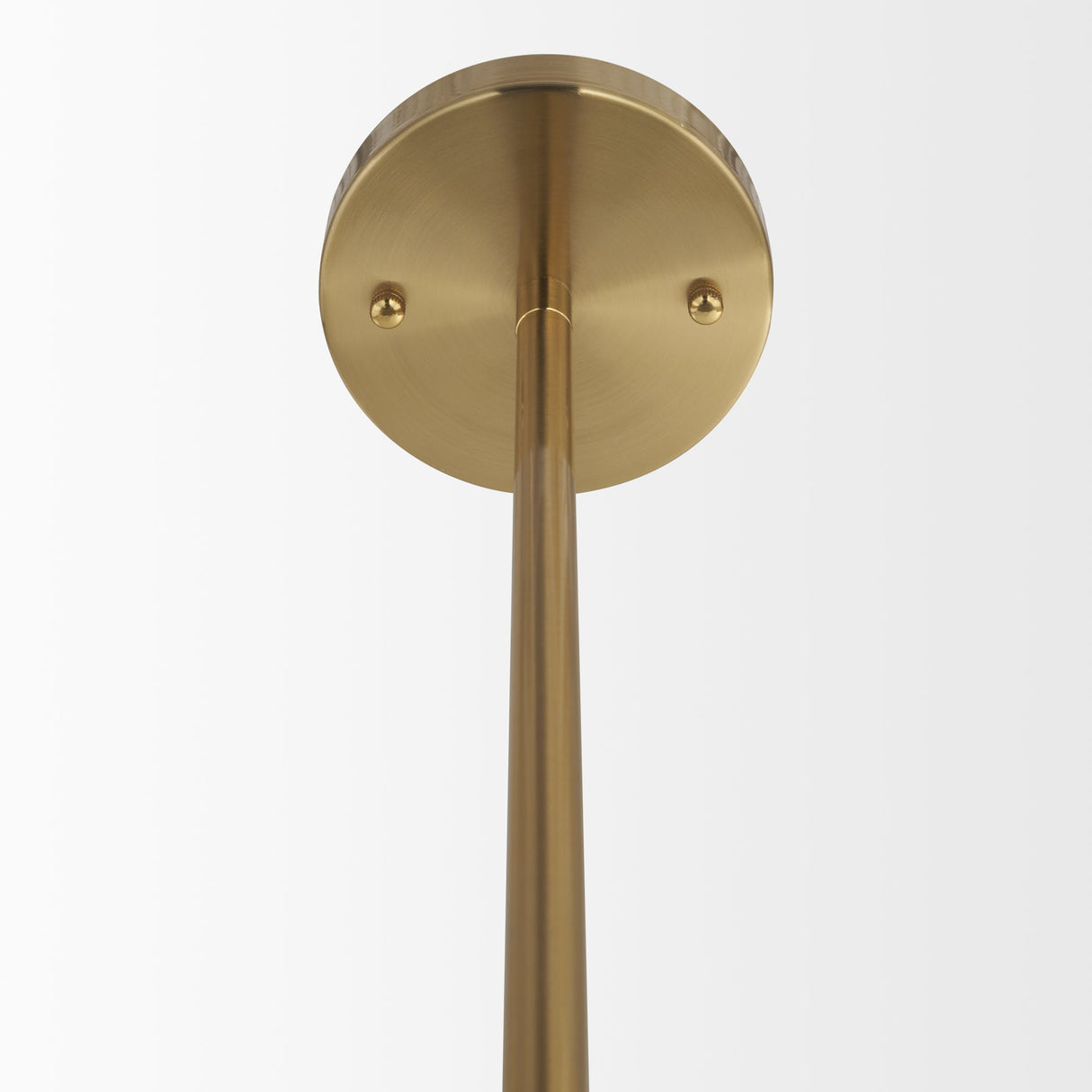 Cybill Brushed Brass w/ White Metal Shade 1-Light Wall Pendant by Mercana at Eve Furniture