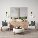 Cybill Brushed Brass w/ White Metal Shade 1-Light Wall Sconce by Mercana at Eve Furniture