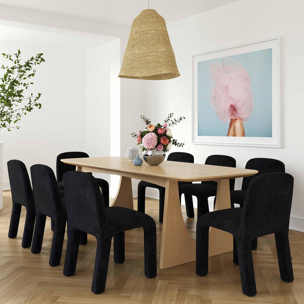 Cybill Natural Ash Rectangular Dining Table by TOV Furniture at Eve Furniture