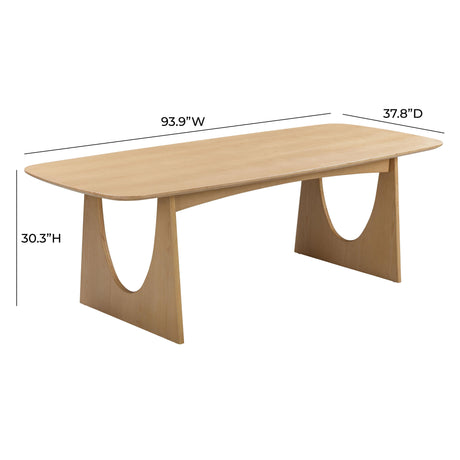 Cybill Natural Ash Rectangular Dining Table by TOV Furniture at Eve Furniture