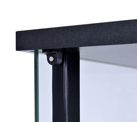 Cyclamen Black/Clear 3-Shelf Glass Curio Cabinet by Coaster at Eve Furniture