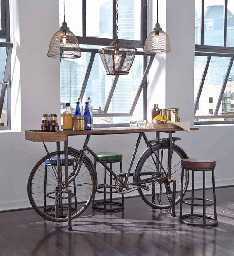 Cycle Brown/Black Counter Table by Classic Home at Eve Furniture