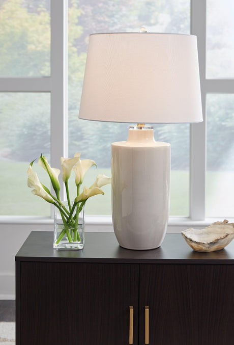 Cylener Off White Table Lamp by Ashley at Eve Furniture