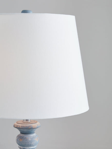 Cylerick 2-Piece Table Lamp Set in Antique Blue by Ashley at Eve Furniture