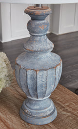 Cylerick 2-Piece Table Lamp Set in Antique Blue by Ashley at Eve Furniture