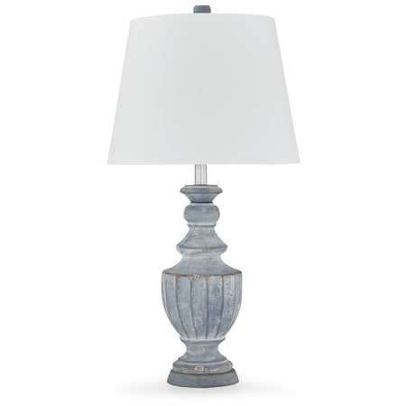 Cylerick 2-Piece Table Lamp Set in Antique Blue by Ashley at Eve Furniture