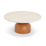 Cynthia 36" Faux Travertine Concrete Indoor/Outdoor Coffee Table by TOV Furniture at Eve Furniture
