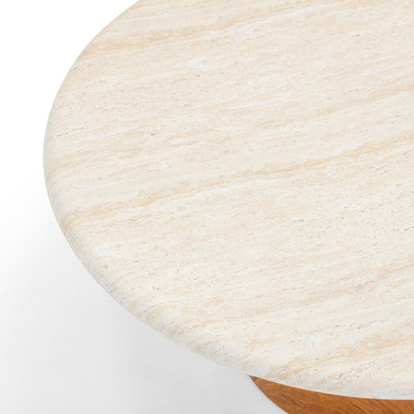Cynthia 36" Faux Travertine Concrete Indoor/Outdoor Coffee Table by TOV Furniture at Eve Furniture