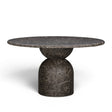 Cynthia 54" Dark Emperador Faux Marble Indoor/Outdoor Dining Table by TOV Furniture at Eve Furniture