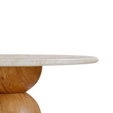 Cynthia 54" Faux Travertine Indoor/Outdoor Concrete Round Dining Table by TOV Furniture at Eve Furniture