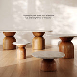 Cynthia 54" Faux Travertine Indoor/Outdoor Concrete Round Dining Table by TOV Furniture at Eve Furniture