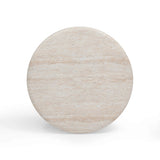 Cynthia Faux Travertine Concrete Indoor/Outdoor Side Table by TOV Furniture at Eve Furniture