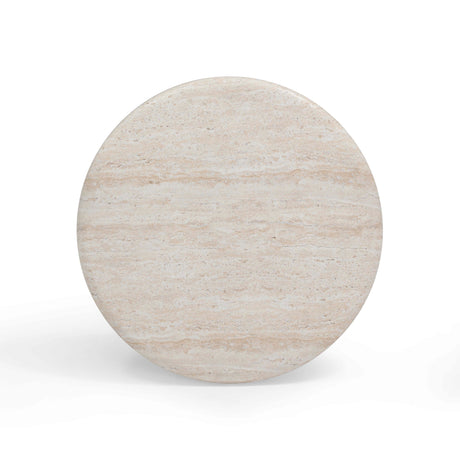 Cynthia Faux Travertine Concrete Indoor/Outdoor Side Table by TOV Furniture at Eve Furniture