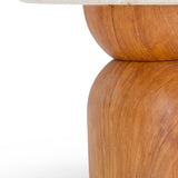 Cynthia Faux Travertine Concrete Indoor/Outdoor Side Table by TOV Furniture at Eve Furniture