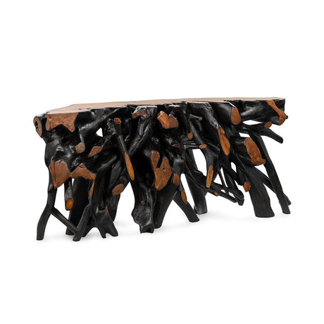 Cypress Black/Brown Console Table by Classic Home at Eve Furniture