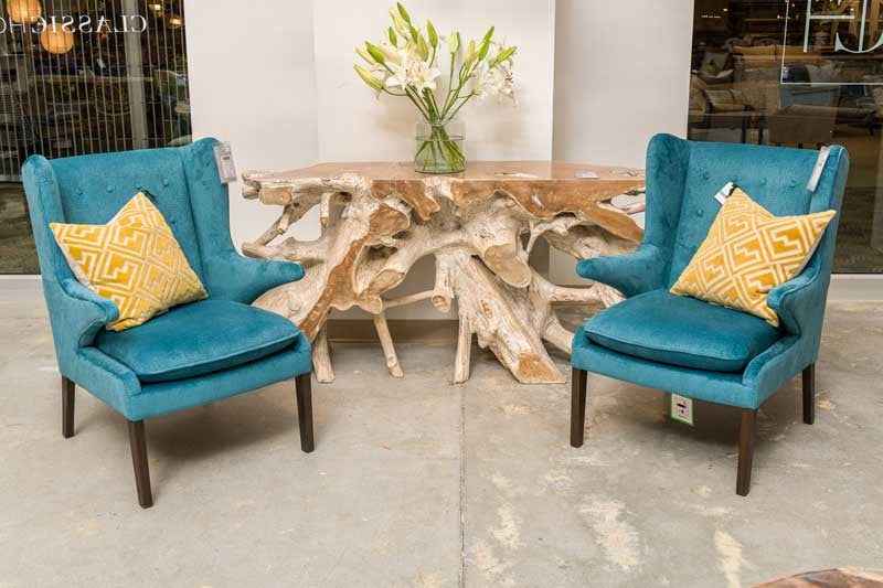 Cypress Root Natural Whitewash Console Table (59”W) by Classic Home at Eve Furniture