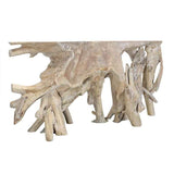 Cypress Root Natural Whitewash Console Table (59”W) by Classic Home at Eve Furniture