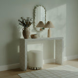 Cyprus 47" Cream Capiz Shell Console Table by TOV Furniture at Eve Furniture