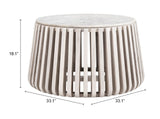 Cyprus Coffee Table White & Whitewashed by Zuomod at Eve Furniture