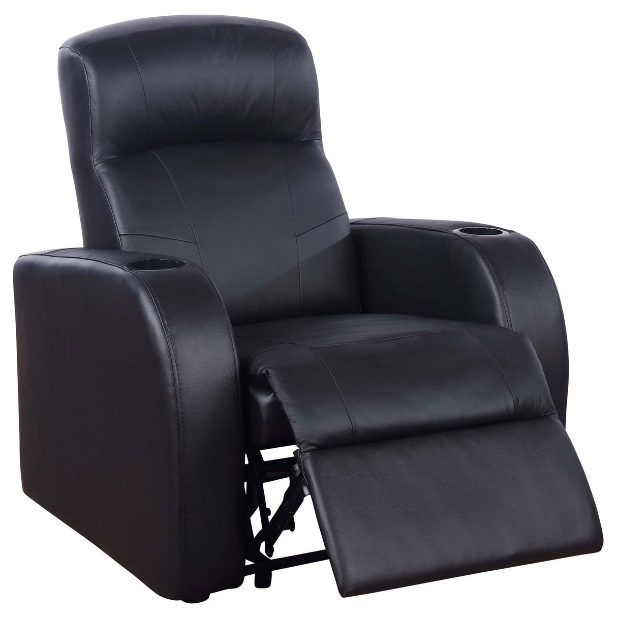 Cyrus Black Home Theater Upholstered Recliner by Coaster at Eve Furniture