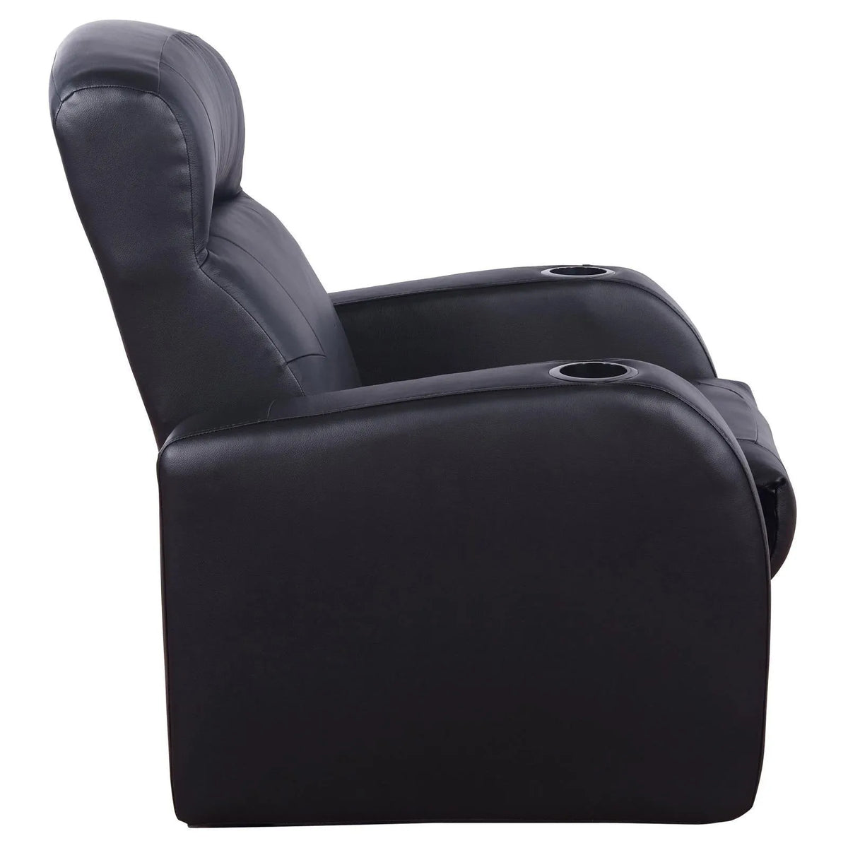 Cyrus Black Home Theater Upholstered Recliner by Coaster at Eve Furniture