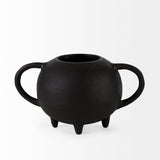 Cyrus Black Spherical Vase Decorative Object by Mercana at Eve Furniture