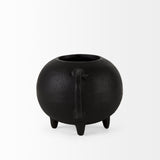 Cyrus Black Spherical Vase Decorative Object by Mercana at Eve Furniture