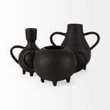 Cyrus Black Spherical Vase Decorative Object by Mercana at Eve Furniture
