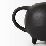 Cyrus Black Spherical Vase Decorative Object by Mercana at Eve Furniture