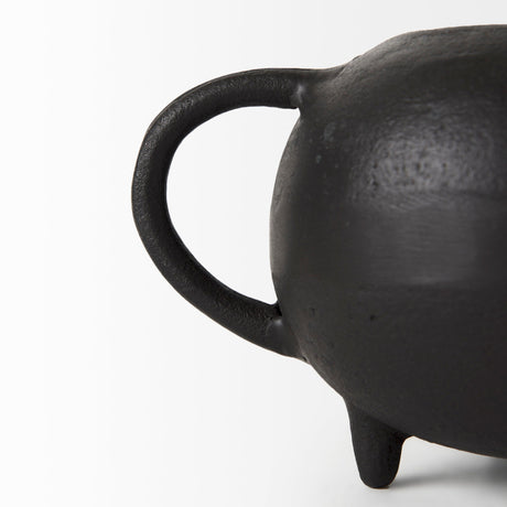 Cyrus Black Spherical Vase Decorative Object by Mercana at Eve Furniture