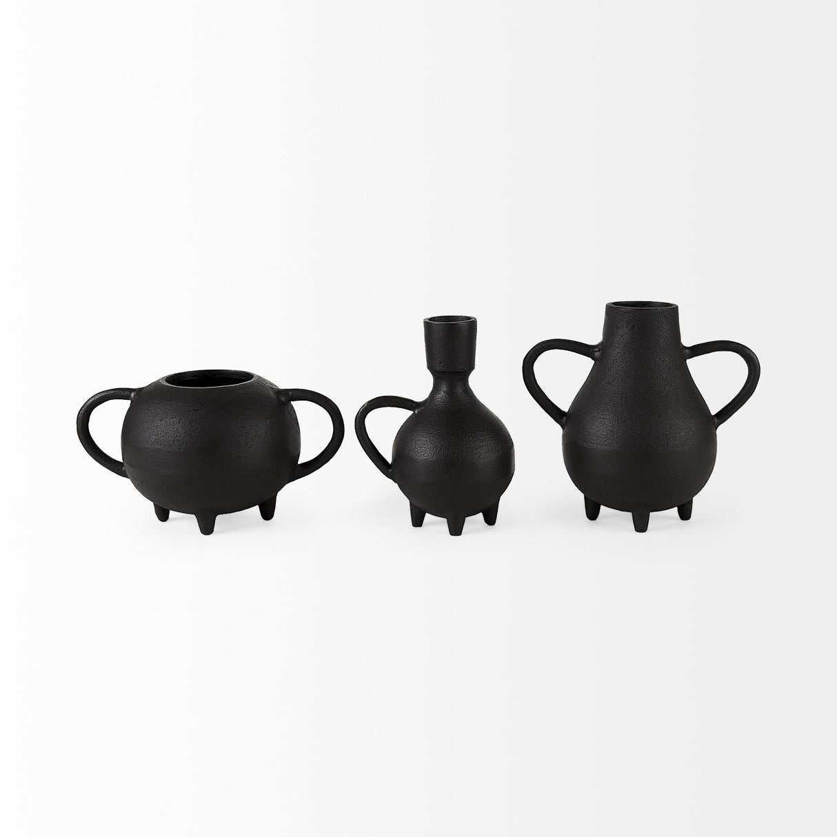 Cyrus Black Two handled Vase Decorative Object by Mercana at Eve Furniture